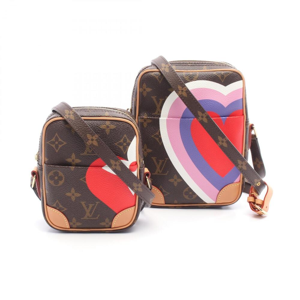 Louis Vuitton Panam Set Game On Monogram Shoulder Bag Canvas Leather Brown